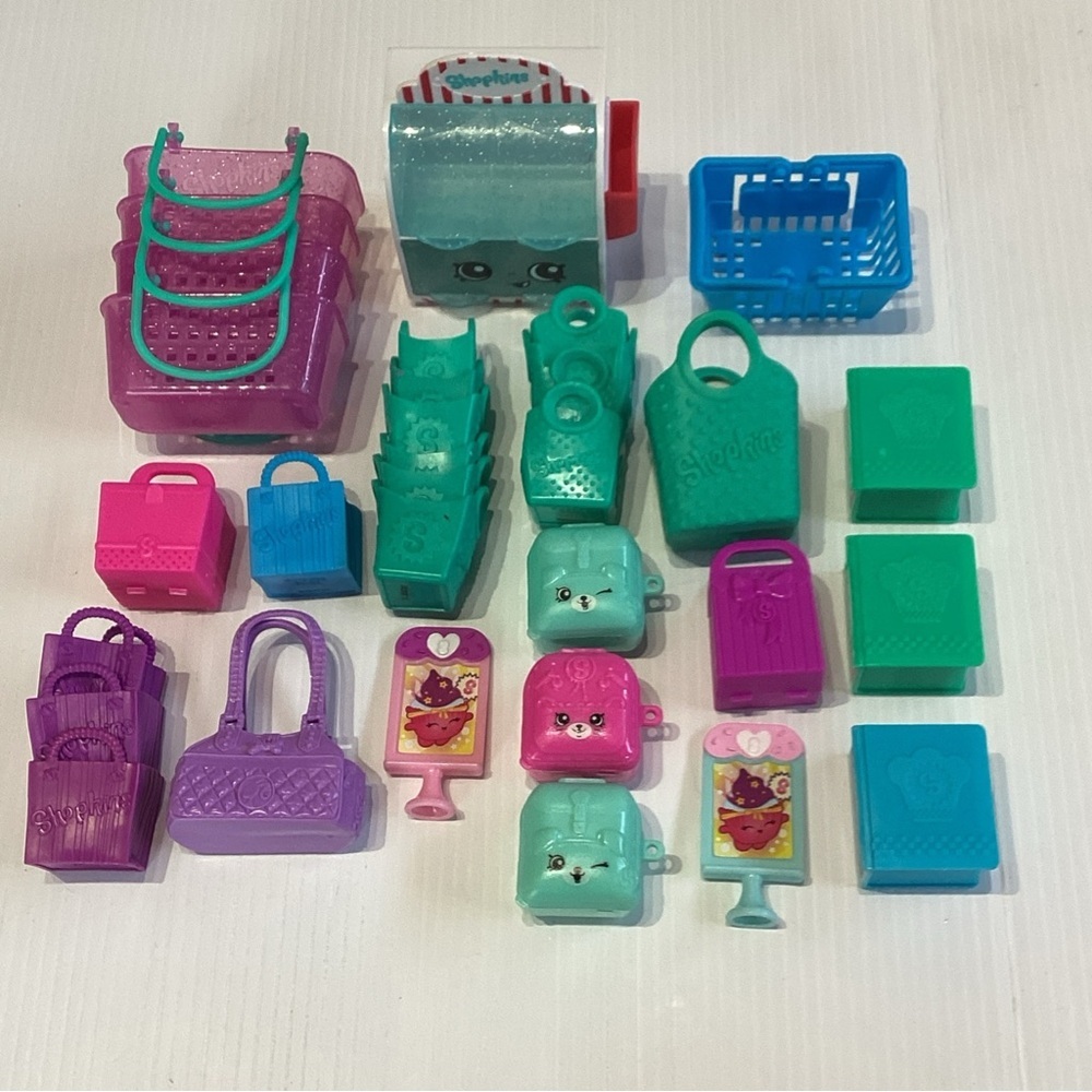 Shopkins Lot Various Colors Shopping Bags Baskets Accessories See Pictures